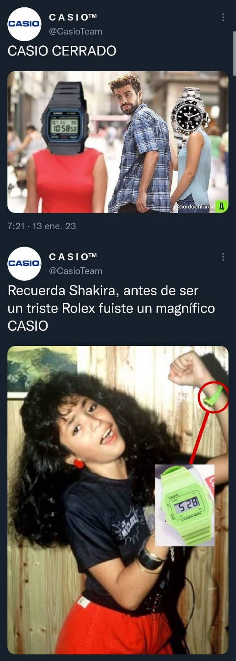 Casio vs Shakira cuentas falsas se unen contra menci n en canci n